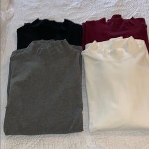 Mock turtlenecks